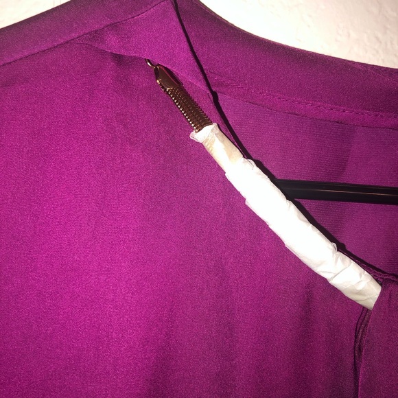 The Limited | Plum Blouse with Decorative Chain - Picture 4 of 6